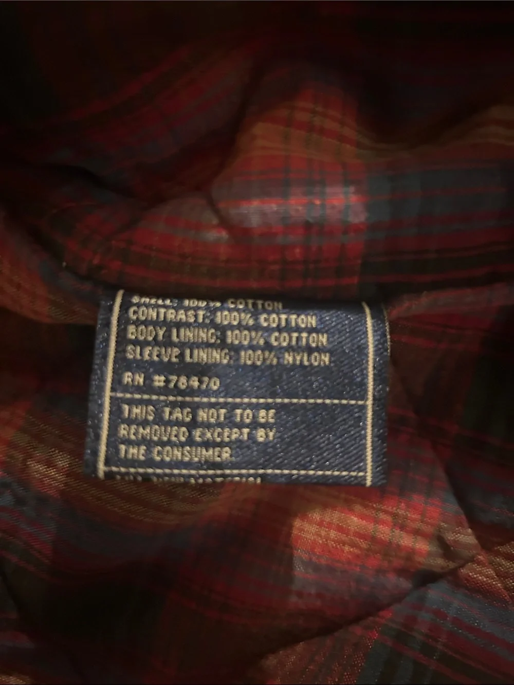 Vintage Town&Country M Men Utility Farm Field Canvas Plaid Flannel  Parka Jacket